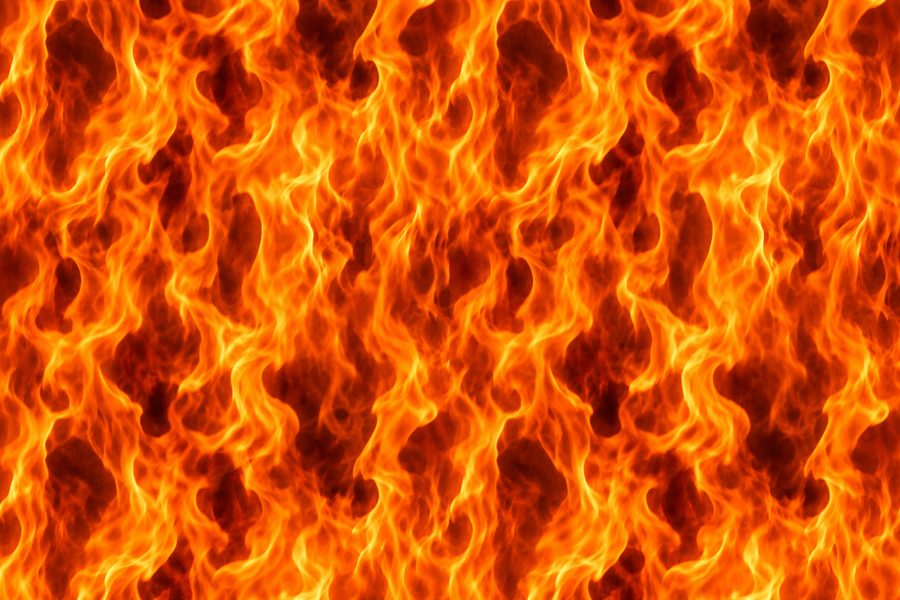 Vivid orange purple fire flames element